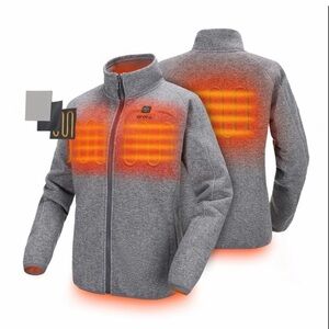 ORORO WOMEN'S HEATED FULL-ZIP FLEECE JACKET